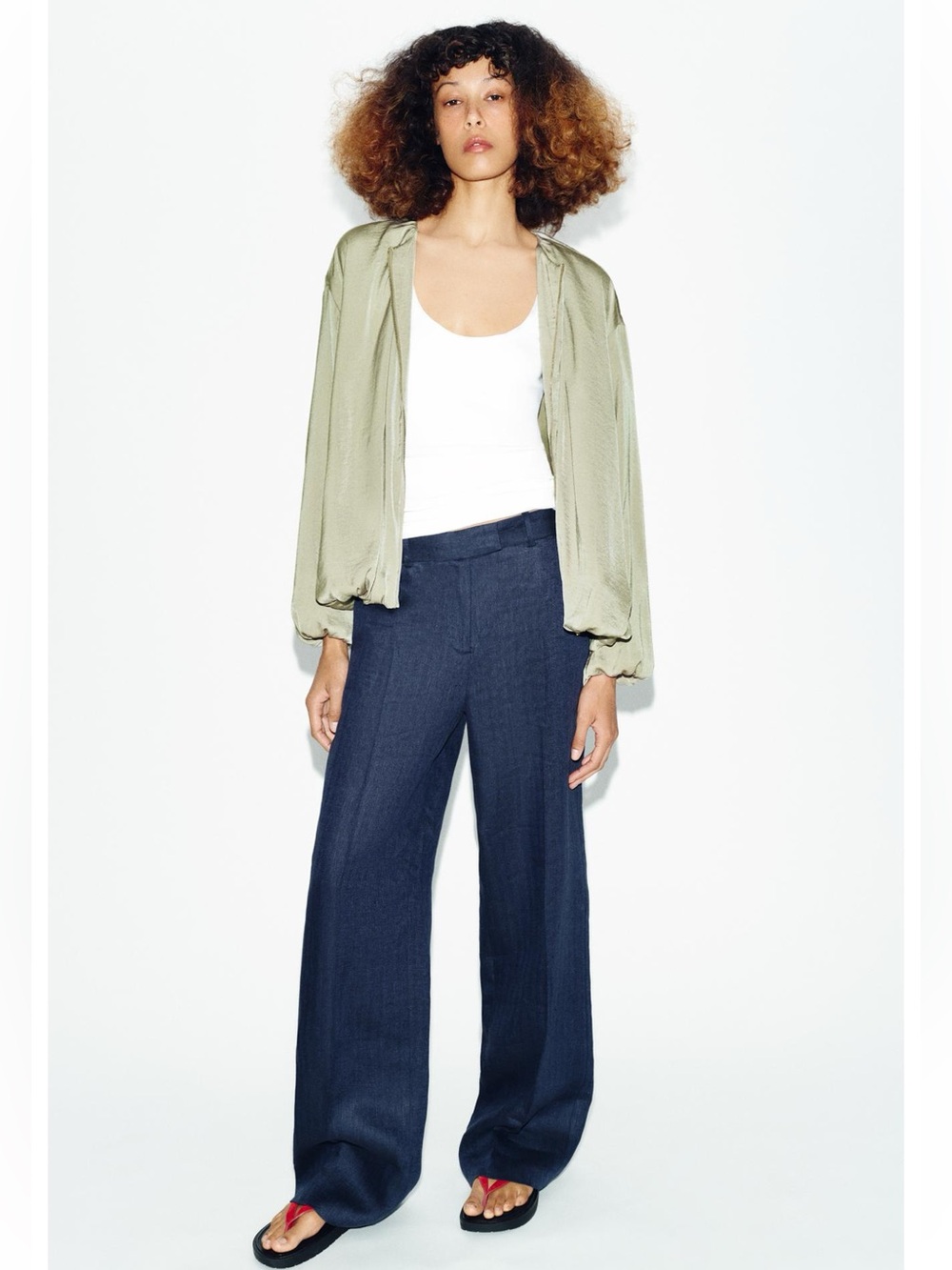 ZARA FLUID BALLOON BOMBER JACKET
